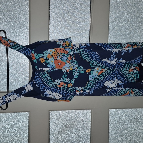 Maeve Navy Floral Mini Tunic Dress - Picture 4 of 7